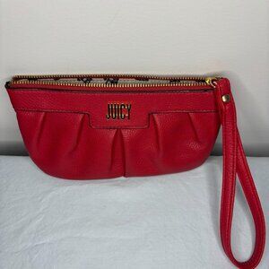 JUICY by JUICY COUTURE Wristlet Clutch Red Faux Leather